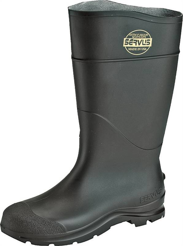 ROCKY BRANDS INC Servus 18821-9 Non-Insulated Knee Boots, 9, Black, PVC Upper, Insulated: No
