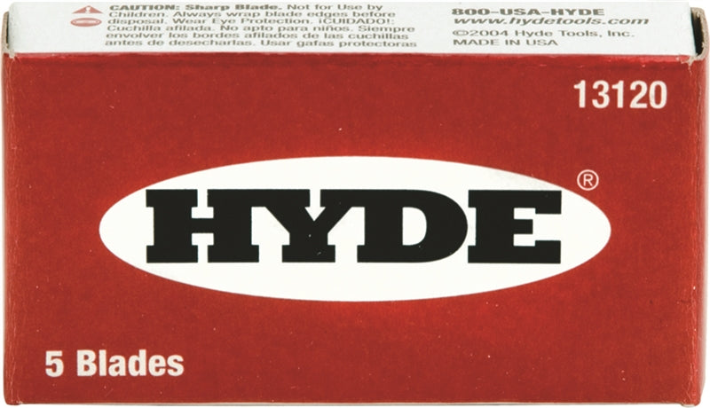 HYDE TOOLS Hyde 13120 Blade, Razor, 1-Edge Blade, Steel Blade PAINT HYDE TOOLS   