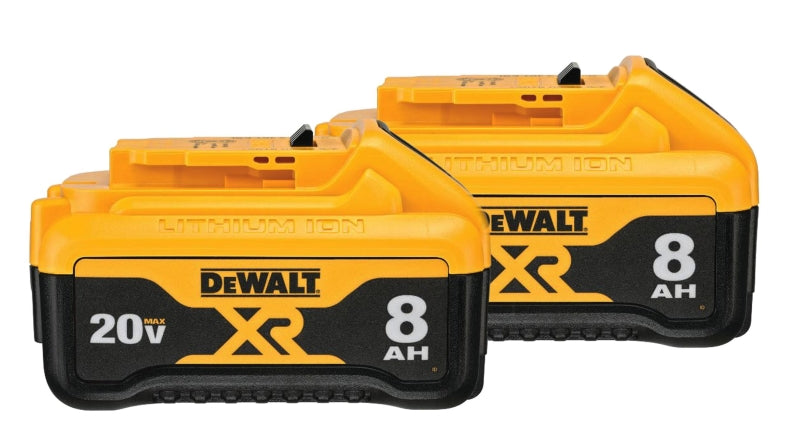 DEWALT DeWALT DCB208-2 Battery, 20 V Battery, 8 Ah, Includes: (2) DCB208 20 V MAX Lithium-Ion Batteries TOOLS DEWALT   