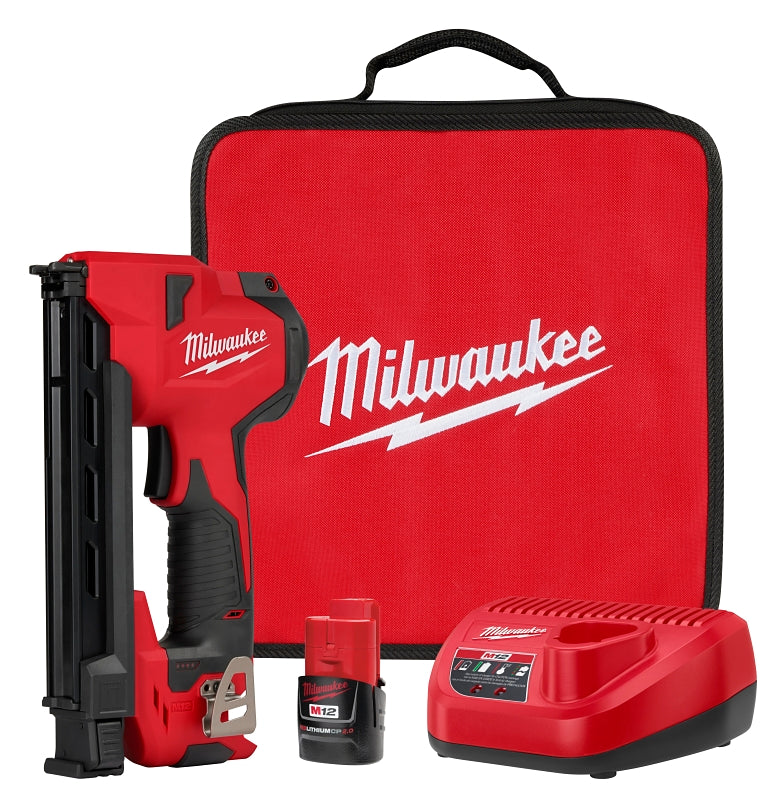 MILWAUKEE Milwaukee M12 2448-21 Cable Stapler Kit, Battery Included, 12 V, 2 Ah, 2.65 in W Crown, 6-1/2 in L Leg, Medium Crown Staple