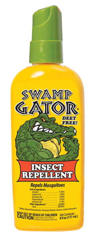 P.F. HARRIS MANUFACTURING Harris Swamp Gator HSG-6 Insect Repellent, 6 oz, Liquid, Milky, Minty LAWN & GARDEN P.F. HARRIS MANUFACTURING   