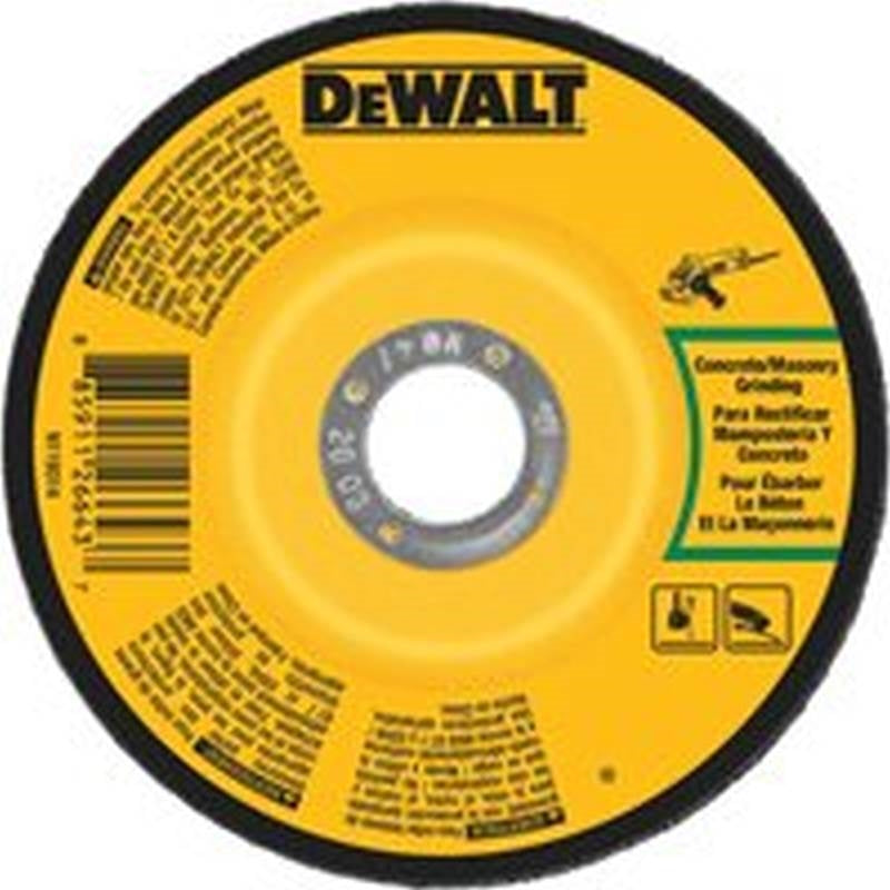 DEWALT DeWALT DWA4514CH Grinding Wheel, 7 in Dia, 1/4 in Thick, 5/8-11 in Arbor, 24 Grit, Extra Coarse TOOLS DEWALT   