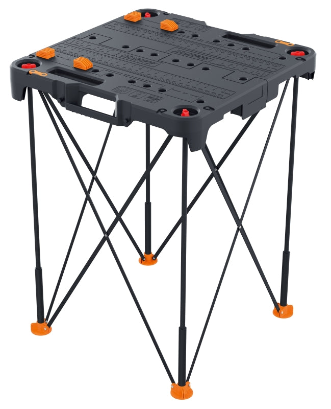 WORX Worx WX066 Portable Work Table, 32 in OAH, 300 lb, Black, Plastic Tabletop TOOLS WORX