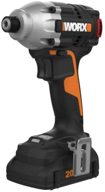 ROCKWELL Worx WX261L Cordless Impact Driver with Brushless Motor, Battery Included, 20 V, 2 Ah, 1/4 in Drive, 4000 bpm IPM