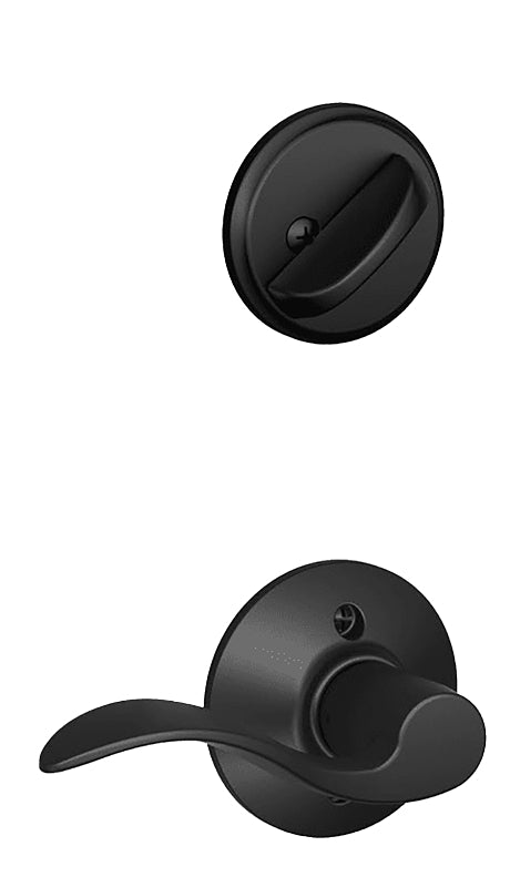 SCHLAGE LOCK Schlage F59ACC622RH Handleset Interior Trim, Wave, 1 Grade, Thumbturn Lock, Keyed Different Key, Metal, Matte Black HARDWARE & FARM SUPPLIES SCHLAGE LOCK