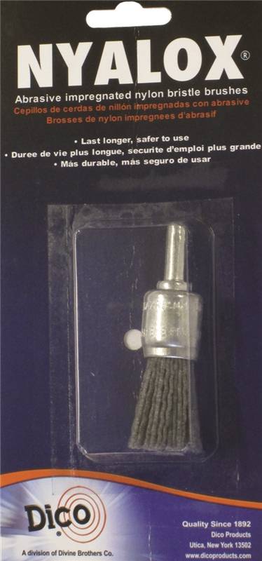 DICO PRODUCTS Dico 541-775-3/4 End Brush, 3/4 in Dia, Nylon Bristle AUTOMOTIVE DICO PRODUCTS   