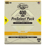 GATOR Gator 7285 Sanding Sheet, 11 in L, 9 in W, Extra Fine, 400 Grit, Aluminum Oxide Abrasive PAINT GATOR
