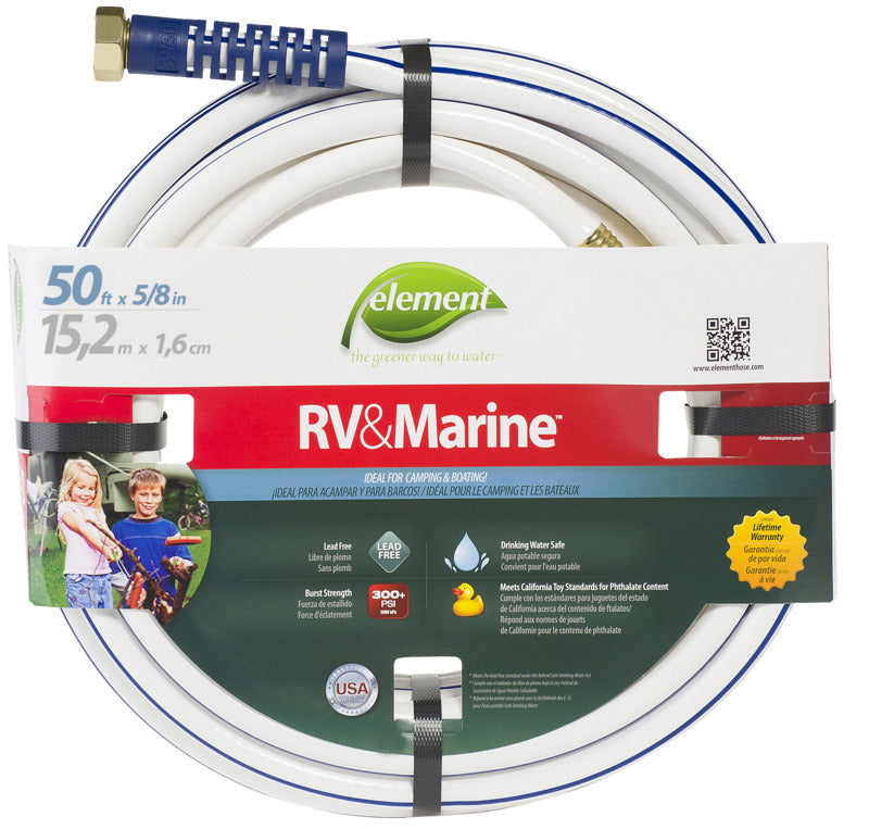 COLORITE/SWAN Swan MRV58050 Water Hose, 5/8 in ID, 50 ft L, White