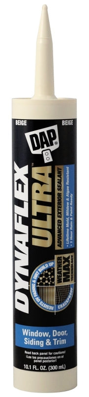 DAP DAP DYNAFLEX ULTRA 7079818213 Advanced Exterior Sealant, Beige, 40 to 100 deg F, 10.1 oz Cartridge PAINT DAP