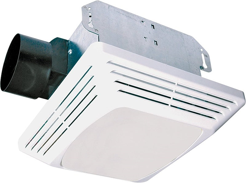 AIR KING Air King ASLC Series ASLC70 Exhaust Fan with Light, 1.6 A, 120 V, 70 cfm Air, 4 sones, 4 in Duct, White PLUMBING, HEATING & VENTILATION AIR KING   