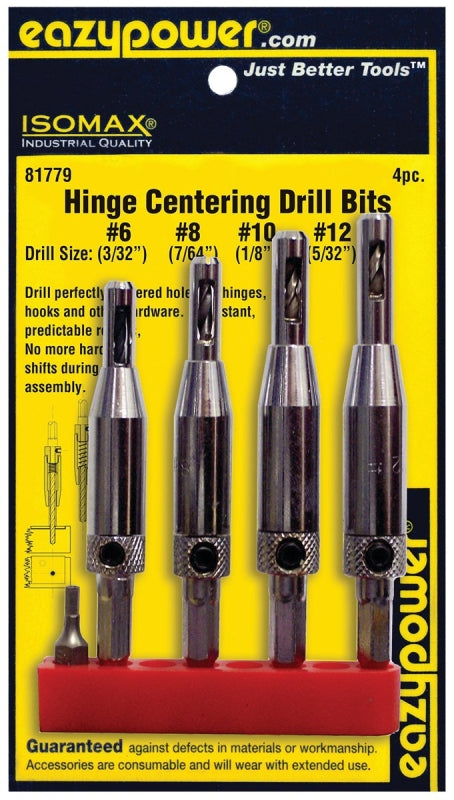 EAZYPOWER Eazypower 81779 Hinge Bit Set, Self-Centering, 4-Piece HARDWARE & FARM SUPPLIES EAZYPOWER