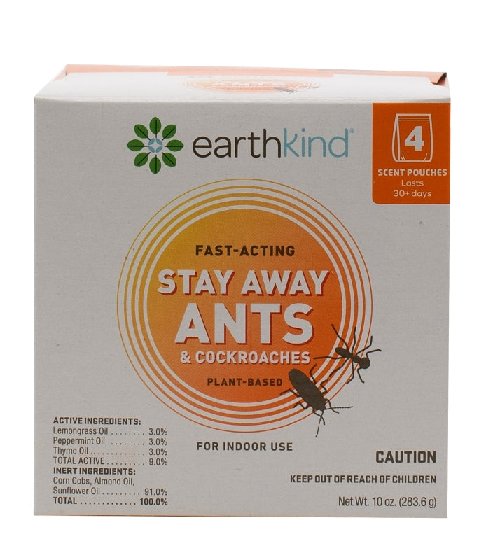 EARTH KIND LLC earthkind Stay Away SA4P8D5ANTRO Ant and Cockroach Deterrent, 10 fl-oz Pouch HARDWARE & FARM SUPPLIES EARTH KIND LLC