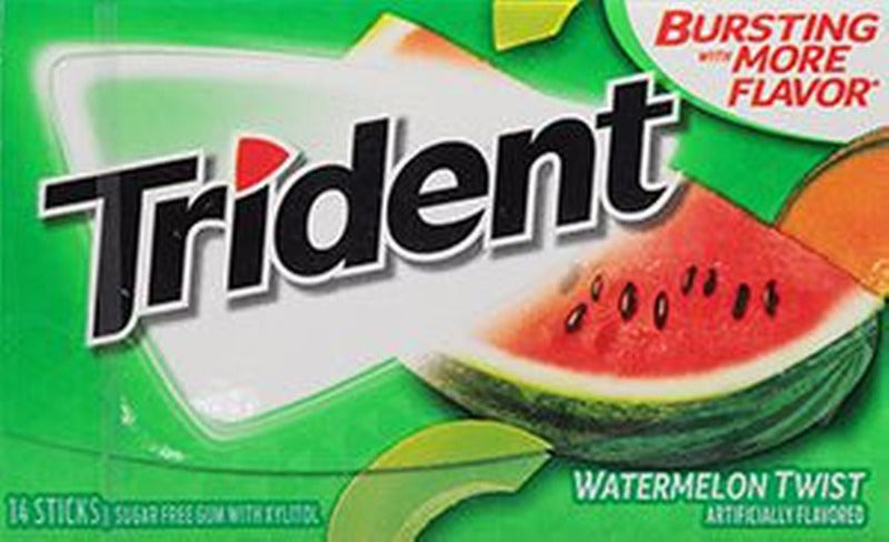 TRIDENT Trident MOZ01112 Gum, Watermelon Twist Flavor, 1.1 oz