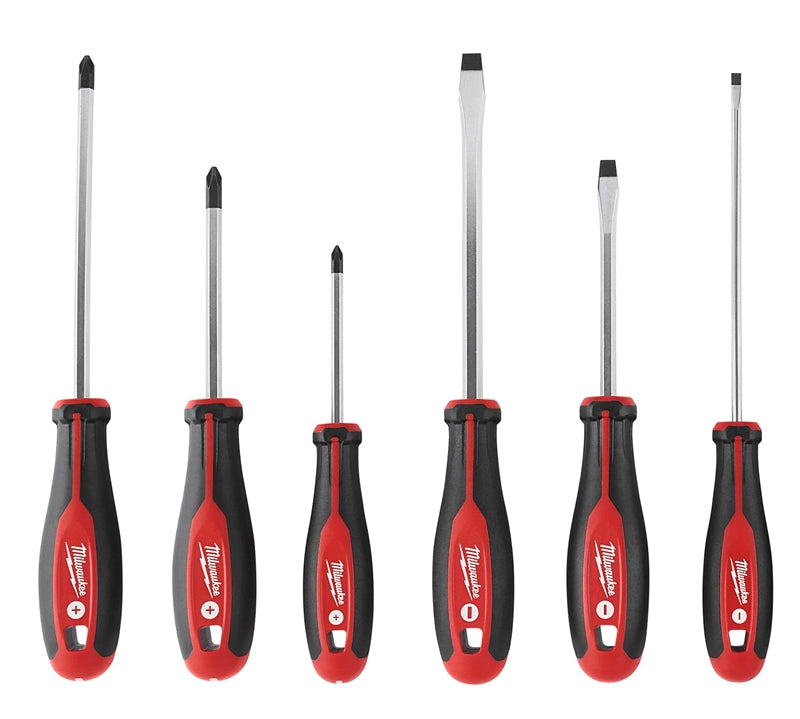 MILWAUKEE Milwaukee 48-22-2706 Screwdriver Kit, 6-Piece, Specifications: Phillips and Slotted Tip, 5/16 in Tip Size TOOLS MILWAUKEE   