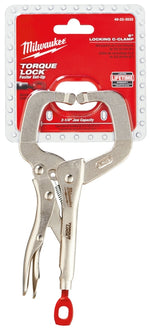 MILWAUKEE Milwaukee Torque Lock 48-22-3532 Locking C-Clamp, 2 in Max Opening Size, 2-1/4 in D Throat, Alloy Steel Body TOOLS MILWAUKEE