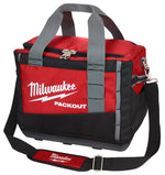 MILWAUKEE Milwaukee 48-22-8321 Tool Bag, 9.6 in W, 15 in D, 12.2 in H, 2-Pocket, Polyester, Black/Red TOOLS MILWAUKEE   