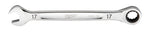 MILWAUKEE Milwaukee 45-96-9317 Ratcheting Combination Wrench, Metric, 17 mm Head, 9.19 in L, 12-Point, Steel, Chrome TOOLS MILWAUKEE