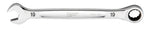 MILWAUKEE Milwaukee 45-96-9319 Ratcheting Combination Wrench, Metric, 19 mm Head, 10.14 in L, 12-Point, Steel, Chrome TOOLS MILWAUKEE