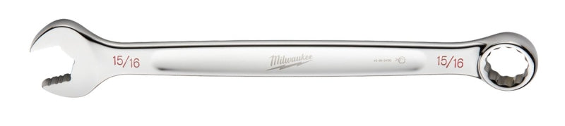 MILWAUKEE Milwaukee 45-96-9430 Combination Wrench, SAE, 15/16 in Head, 12.4 in L, 12-Point, Steel, Chrome TOOLS MILWAUKEE   