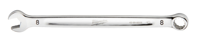 MILWAUKEE Milwaukee 45-96-9508 Combination Wrench, Metric, 8 mm Head, 5.51 in L, 12-Point, Steel, Chrome TOOLS MILWAUKEE   