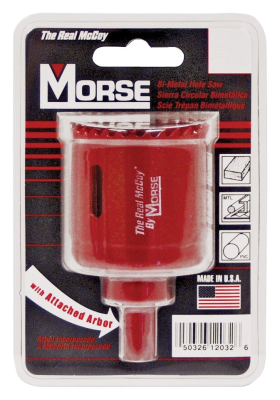 MORSE Morse MHSA Series MHSA14C Hole Saw, 7/8 in Dia, 1-15/16 in D Cutting, 3/8 in Arbor, 4/6 TPI, Bi-Metal Cutting Edge HARDWARE & FARM SUPPLIES MORSE