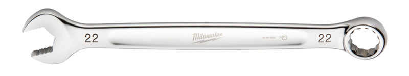MILWAUKEE Milwaukee 45-96-9522 Combination Wrench, Metric, 22 mm Head, 11.61 in L, 12-Point, Steel, Chrome TOOLS MILWAUKEE   