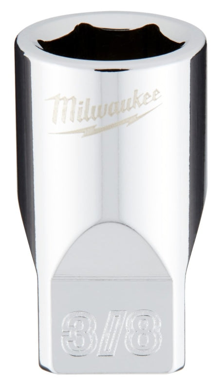 MILWAUKEE Milwaukee 45-34-9007 Socket, 3/8 in Socket, 1/4 in Drive, 6-Point, Chrome Vanadium Steel, Chrome TOOLS MILWAUKEE   