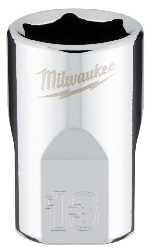 MILWAUKEE Milwaukee 45-34-9083 Socket, 13 mm Socket, 3/8 in Drive, 6-Point, Chrome Vanadium Steel, Chrome TOOLS MILWAUKEE   