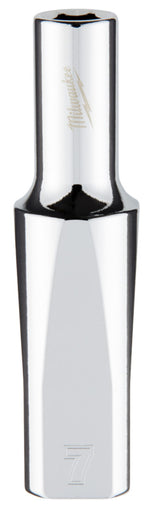 MILWAUKEE Milwaukee 45-34-9091 Socket, 7 mm Socket, Deep Socket, 3.543 in OAL, 3/8 in Drive, 6 -Point, Chrome Vanadium Steel TOOLS MILWAUKEE