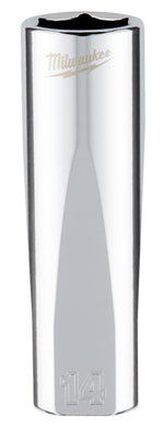 MILWAUKEE Milwaukee 45340014 Drive Socket, 14 mm Socket, 3/8 in Drive, 6-Point, Chrome TOOLS MILWAUKEE