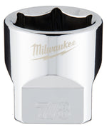 MILWAUKEE Milwaukee 45-34-9070 Socket, 7/8 in Socket, Standard Socket, 3.543 in OAL, 3/8 in Drive, 6 -Point, Chrome Vanadium Steel TOOLS MILWAUKEE