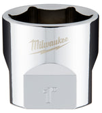 MILWAUKEE Milwaukee 45-34-9072 Socket, 1 in Socket, 3/8 in Drive, 6-Point, Chrome Vanadium Steel, Chrome TOOLS MILWAUKEE