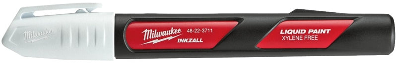 MILWAUKEE Milwaukee INKZALL 48-22-3711 Liquid Paint Marker, M Lead/Tip, White Lead/Tip, Bullet, Chisel Lead/Tip HOUSEWARES MILWAUKEE   