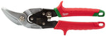 MILWAUKEE Milwaukee 48-22-4522 Aviation Snip, 10 in OAL, 5 in L Cut, Right Cut, Steel Blade, Ergonomic Handle, Red Handle