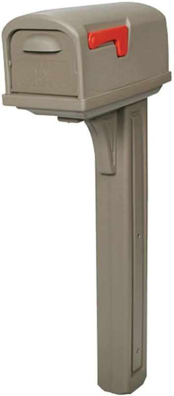 SOLAR GROUP Gibraltar Mailboxes Classic Series GCL10000M Mailbox Post Combo, 800 cu-in Mailbox, Plastic Mailbox, Plastic Post, Mocha HARDWARE & FARM SUPPLIES SOLAR GROUP