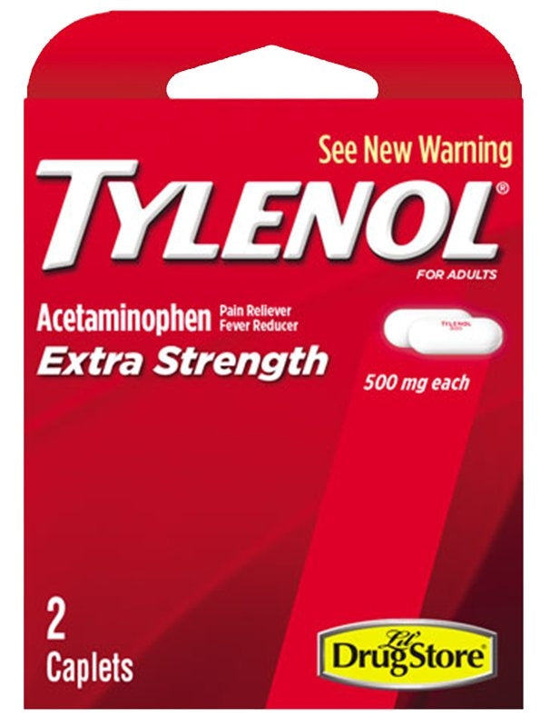 LIL DRUG STORE PRODUCTS Tylenol 97472 Extra-Strength Pain Reliever/Fever Reducer, 4 CT, Caplet CLEANING & JANITORIAL SUPPLIES LIL DRUG STORE PRODUCTS