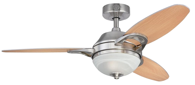 WESTINGHOUSE Westinghouse Turbo Series 7224000 Ceiling Fan, Light Maple Blade, 30 in Sweep, MDF Blade, With Lights: Yes ELECTRICAL WESTINGHOUSE   