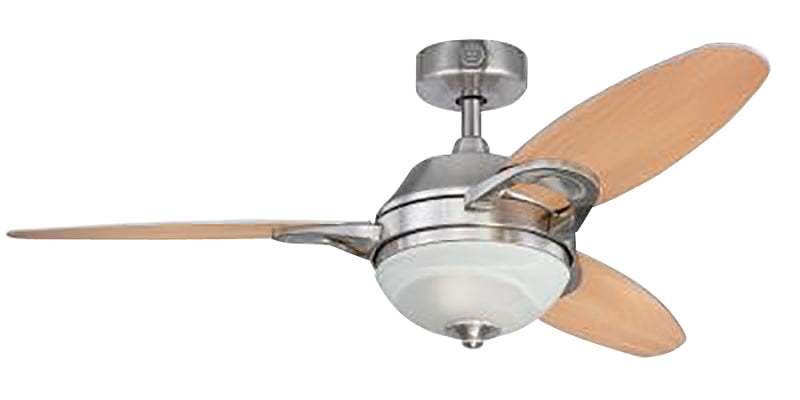 WESTINGHOUSE Westinghouse 7224400 Ceiling Fan with Light Fixture, 3-Blade, Beech/Weathered Maple Blade, 46 in Sweep, Plywood Blade ELECTRICAL WESTINGHOUSE   