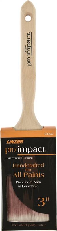 LINZER Linzer WC 2164-3 Paint Brush, 3 in W, 3 in L Bristle, Polyester Bristle, Sash Handle PAINT LINZER