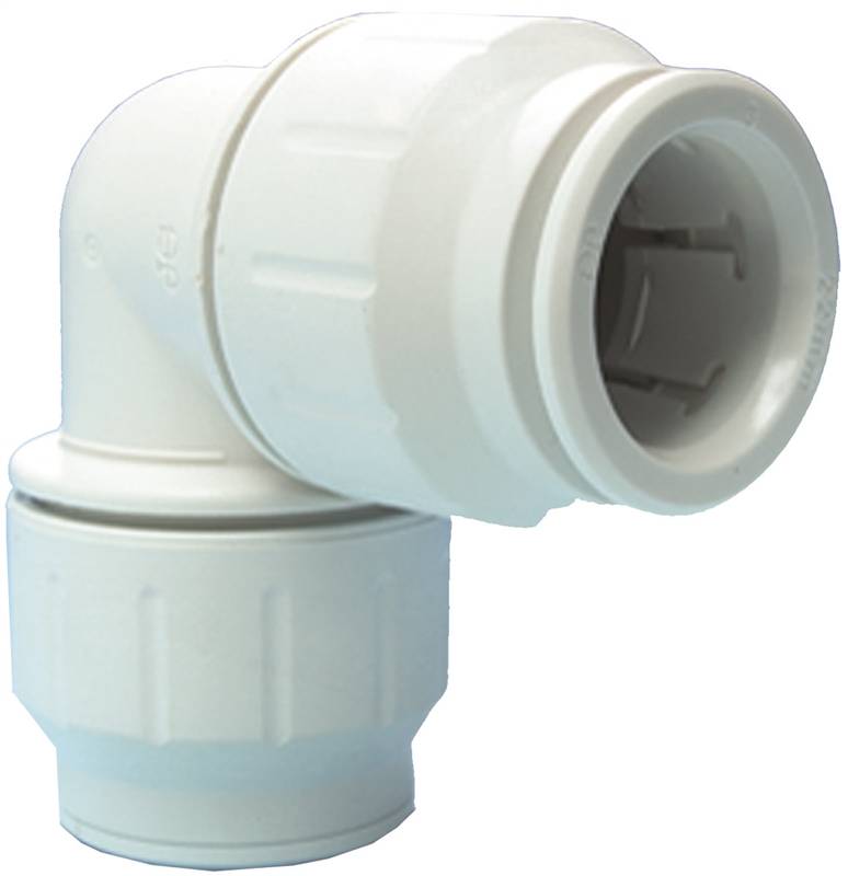 SHARKBITE Speedfit PEI0328P Union Pipe Elbow, 3/4 in, Plastic, White, 160 psi Pressure