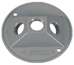 TEDDICO/BWF BWF CR-3V Cover, Lampholder, 4-1/2 in Dia, Round, Metal, Gray, 24/PK, Powder-Coated ELECTRICAL TEDDICO/BWF