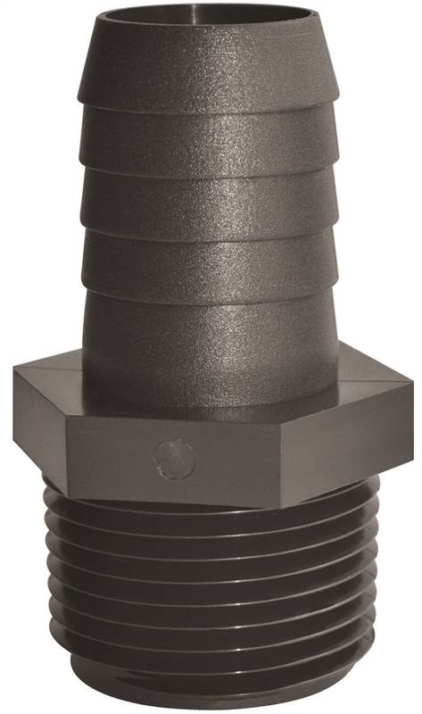 GREEN LEAF Green Leaf A3838P Pipe to Hose Adapter, Straight, 3/8 x 3/8 in, Hose Barb x Male NPT, Polypropylene, Black HARDWARE & FARM SUPPLIES GREEN LEAF
