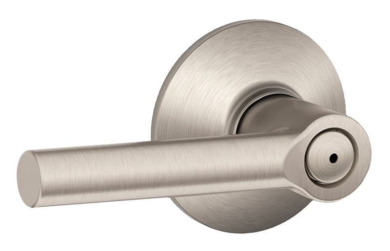 SCHLAGE LOCK Schlage F Series F40VBRW619 Privacy Lever, Mechanical Lock, Satin Nickel, 2.38 in L x 5.35 in W x 2.75 in H Dimensions HARDWARE & FARM SUPPLIES SCHLAGE LOCK