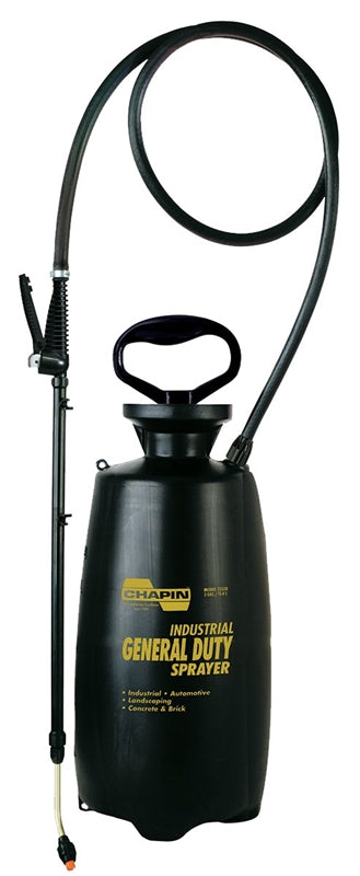 CHAPIN Chapin 2553E Chemical Sprayer, 3 gal Tank, Poly Tank, 60 in L Hose, Black