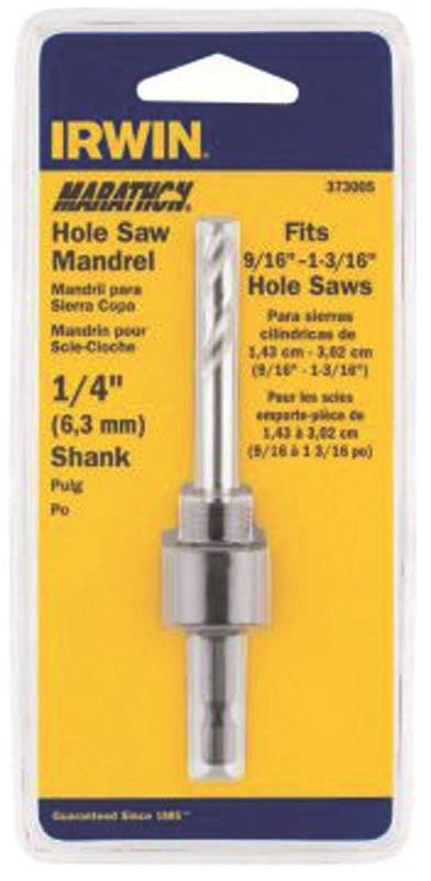 IRWIN Irwin 373002 Mandrel Hole Saw Arbor, 1/2 in Shank, Hex Shank TOOLS IRWIN