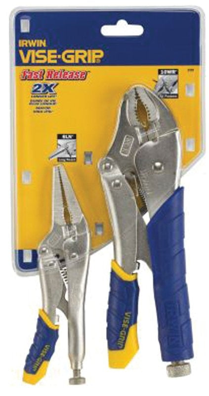 IRWIN Irwin 77T Locking Plier Set, Steel, Blue/Yellow, Nickel TOOLS IRWIN