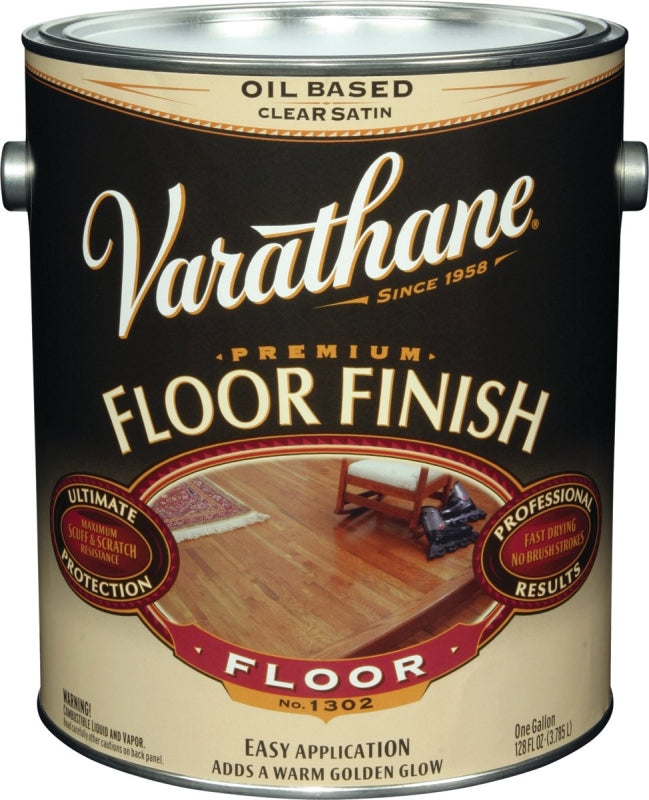 VARATHANE Varathane 214552 Premium Floor Finish Paint, Satin, Liquid, 1 gal, Can PAINT VARATHANE   