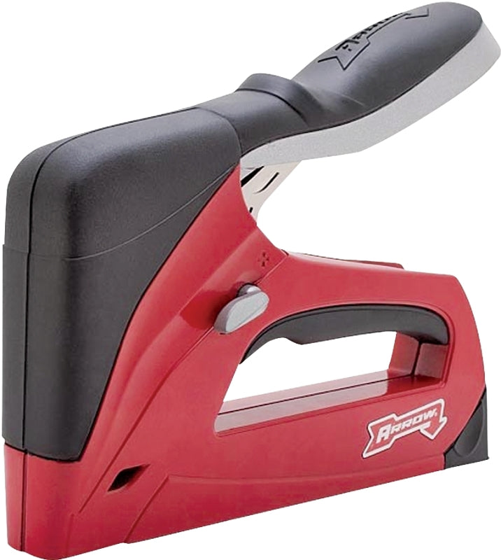 ARROW Arrow T50RED Professional Manual Staple Gun, T50 Staple, 6 to 14 mm W Crown, Aluminum Staple, Red TOOLS ARROW