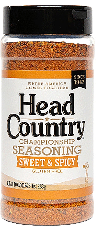 HEAD COUNTRY Head Country Championship Seasoning Series HC710 BBQ Seasoning, Sweet and Spicy, 10 oz OUTDOOR LIVING & POWER EQUIPMENT HEAD COUNTRY