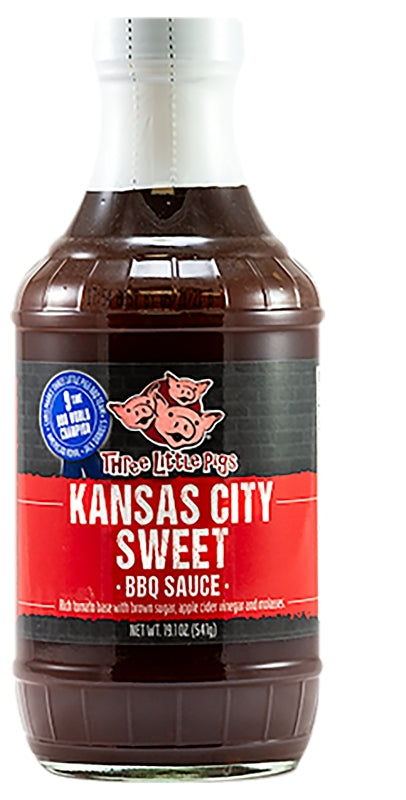 THREE LITTLE PIGS Three Little Pigs OW85500 BBQ Sauce, Sweet, 16 oz OUTDOOR LIVING & POWER EQUIPMENT THREE LITTLE PIGS